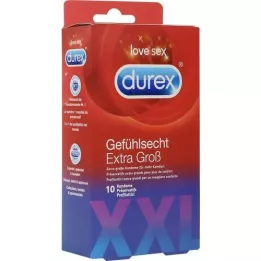 DUREX Preservativos extragrandes com sensação real, 10 peças