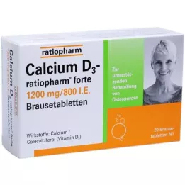 CALCIUM Comprimidos efervescentes D3-ratiopharm forte, 20 unidades