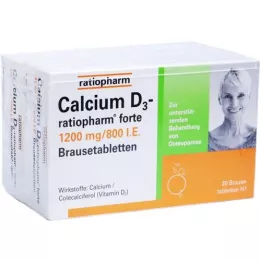 CALCIUM Comprimidos efervescentes D3-ratiopharm forte, 40 unidades