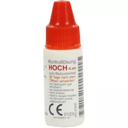 GLUCO TEST Plus solução controle alta, 4 ml