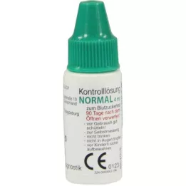 GLUCO TEST Solução de controle mais normal, 4 ml