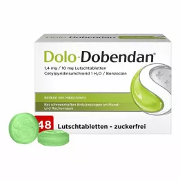 DOLO-DOBENDAN Pastilhas de 1,4 mg/10 mg, 48 unidades
