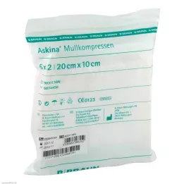 ASKINA Compressas de gaze 10x20 cm estéril, 5X2 pcs