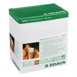 ASKINA Compressas de gaze 10x10 cm estéril, 25X2 pcs