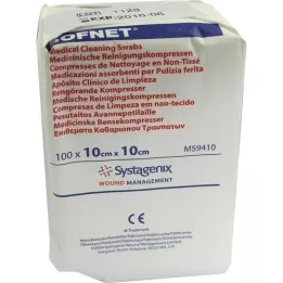 SOFNET Compressas de estoma 10x10 cm não estéreis, 100 peças