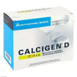 CALCIGEN D Citro 600 mg/400 I.E. comprimidos mastigáveis, 200 unidades