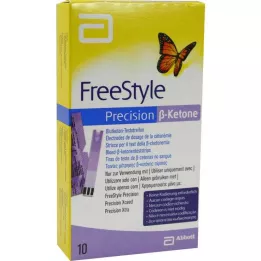 FREESTYLE Tiras de teste de cetonas no sangue de precisão ß-cetonas, 10 unidades