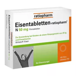 EISENTABLETTEN-ratiopharm N 50 mg comprimidos revestidos por película, 100 unidades