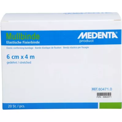 MULLBINDEN elástico 6 cmx4 m, 20 pcs