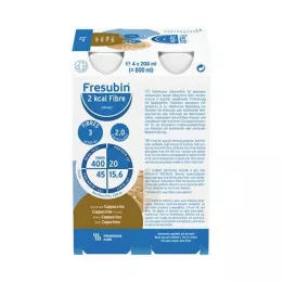 FRESUBIN 2 kcal Fibra DRINK Garrafa para Cappuccino, 4X200 ml