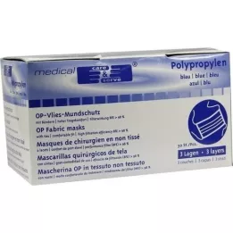 MUNDSCHUTZ OP para gravatas com clipe nasal azul, 50 unidades