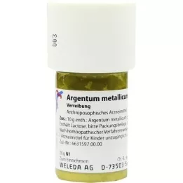ARGENTUM METALLICUM praeparatum D 10 Trituração, 20 g