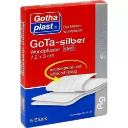 GOTA SILBER Emplastro para feridas 5x7,2 cm estéril, 5 peças