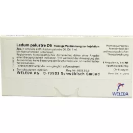 LEDUM PALUSTRE D 6 ampolas, 8 unid