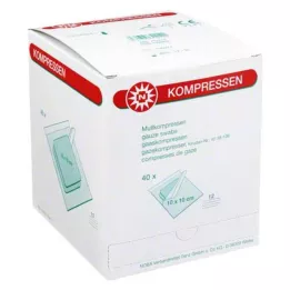 MULLKOMPRESSEN 10x10 cm estéril 12-fold, 40X2 pcs