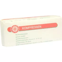 MULLKOMPRESSEN 5x5 cm não estéril 8 dobras, 100 unid
