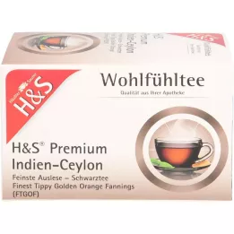 H&amp;S Saco de filtro premium de chá preto Índia-Ceilão, 20X1,8 g