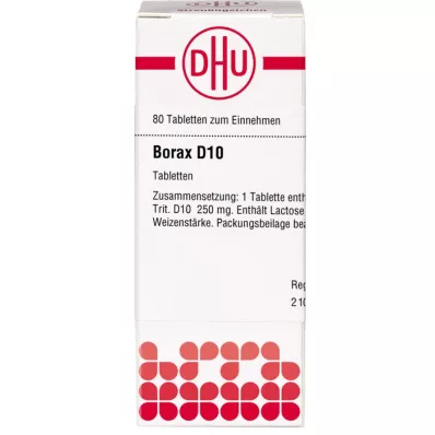 BORAX D 10 comprimidos, 80 unidades BORAX D 10 comprimidos, 80 unidades