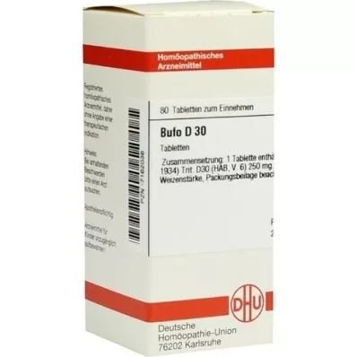 BUFO D 30 comprimidos, 80 unidades