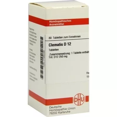 CLEMATIS D 12 comprimidos, 80 unidades