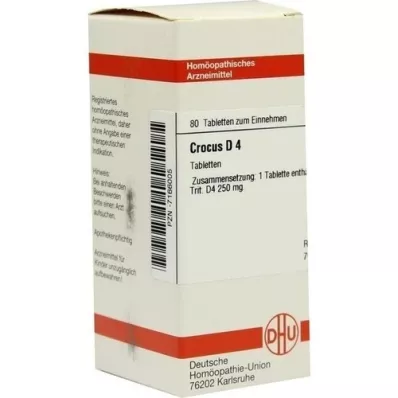 CROCUS D 4 comprimidos, 80 unidades CROCUS D 4 comprimidos, 80 unidades