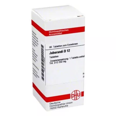 JABORANDI D 12 comprimidos, 80 unidades