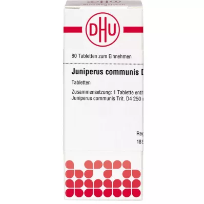 JUNIPERUS COMMUNIS D 4 comprimidos, 80 unidades JUNIPERUS COMMUNIS D 4 comprimidos, 80 unidades