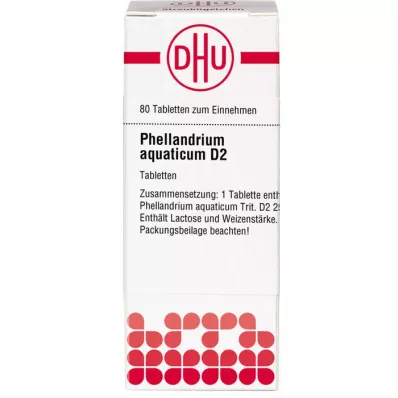 PHELLANDRIUM AQUATICUM D 2 comprimidos, 80 unidades PHELLANDRIUM AQUATICUM D 2 comprimidos, 80 unidades