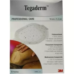 TEGADERM Filme 3M 10x11,5 cm oval 1630NP, 5 unid
