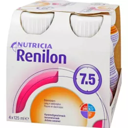 RENILON Líquido sabor caramelo 7,5, 4X125 ml