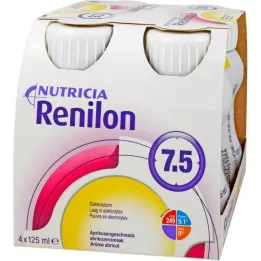 RENILON 7,5 Líquido sabor damasco, 4X125 ml