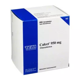 CALCET Comprimidos revestidos por película de 950 mg, 200 unidades
