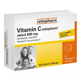VITAMIN C-RATIOPHARM retard 500 mg cápsulas, 30 unidades