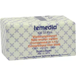 VLIESKOMPRESSEN 5x5 cm não estéril 4 camadas, 100 unidades