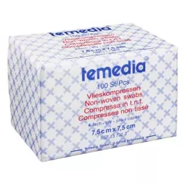 VLIESKOMPRESSEN 7,5x7,5 cm não estéril 4 camadas, 100 unidades
