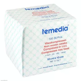VLIESKOMPRESSEN 10x10 cm não estéril 4 camadas, 100 unidades