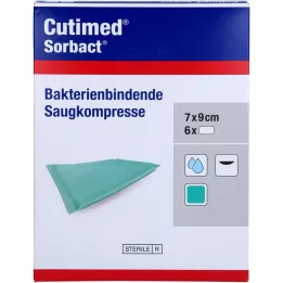 CUTIMED Compressas absorventes Sorbact 7x9 cm, 6 unidades