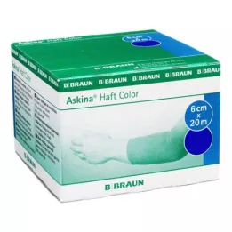 ASKINA Bandagem adesiva cor 6 cmx20 m azul, 1 peça