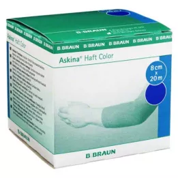ASKINA Bandagem adesiva Cor 8 cmx20 m azul, 1 pc
