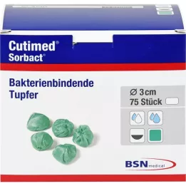 CUTIMED Cotonetes Sorbact tamanho noz, 75 unidades