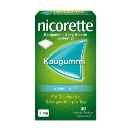 NICORETTE Goma de mascar 2 mg menta branca, 30 unidades