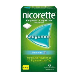 NICORETTE Goma de mascar 4 mg menta branca, 30 unidades