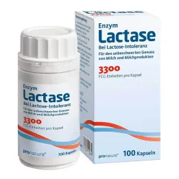 Lactase 3300 FCC cápsulas de 200 mg, 100 unidades