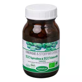 BIOSPIRULINA &amp; Comprimidos de Biochlorella 2 em 1, 250 unidades