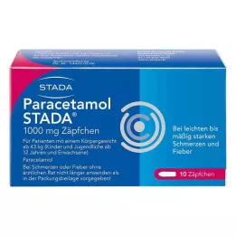 PARACETAMOL STADA Supositórios de 1000 mg, 10 unidades