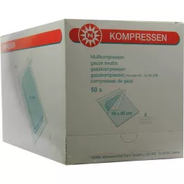 MULLKOMPRESSEN 10x20 cm estéril 8 dobras, 50X2 pcs