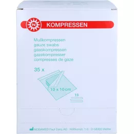 MULLKOMPRESSEN 10x10 cm estéril 16 vias, 35X2 pcs