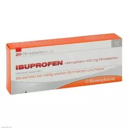 IBUPROFEN Hemopharm 400 mg comprimidos revestidos por película, 20 unidades