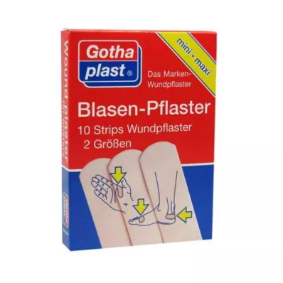 GOTHAPLAST Emplastros para bolhas na pele, 10 unidades