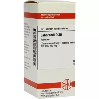 JABORANDI D 30 comprimidos, 80 unidades JABORANDI D 30 comprimidos, 80 unidades